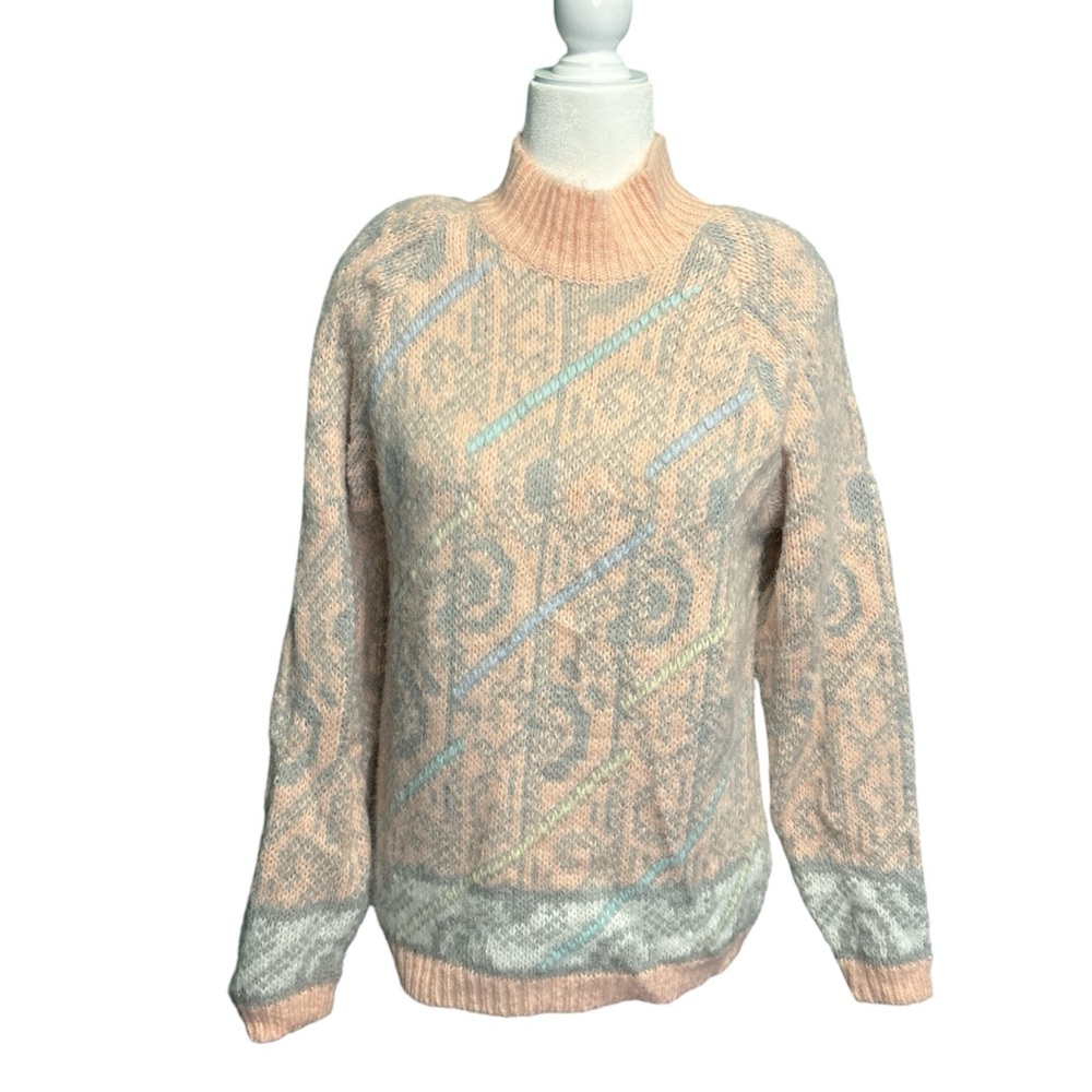 Vintage T.Q. 80s Pastel Turtleneck Sweater